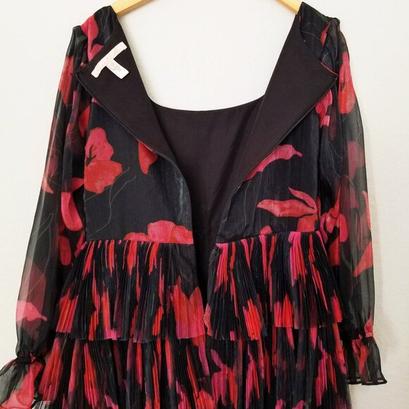 Hutch Black and Red Floral Mini Dress - Picture 12 of 16